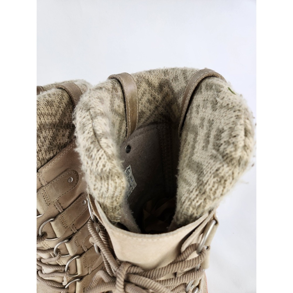 Sorel Joan Of Arctic Leather Boots Women SZ 10 Waterproof Thick Knit Snow Winter - Picture 3 of 16
